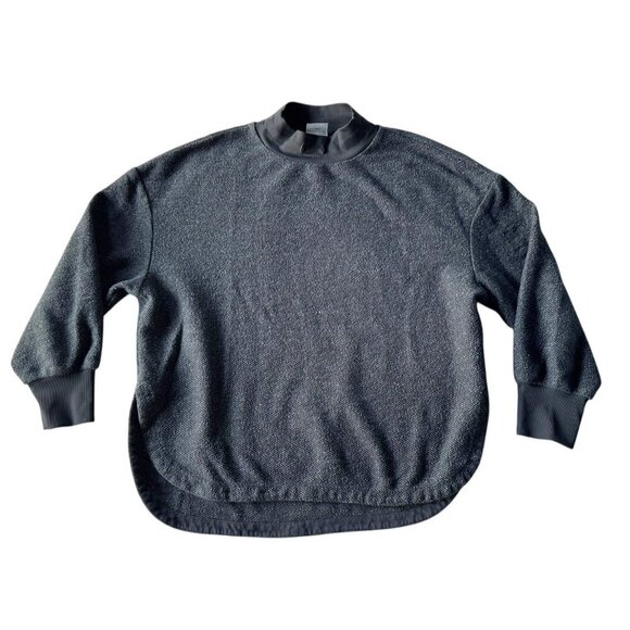 Varley Women's Sz L Sullivan Charcoal Gray Marl Knit Pullover Sweatshirt - Picture 9 of 9